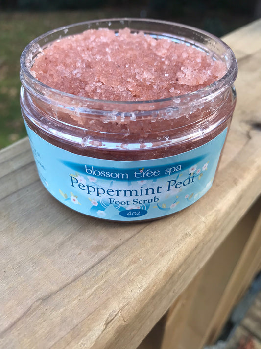 Peppermint pedi foot scrub