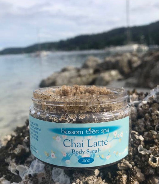 Chai latte body scrub